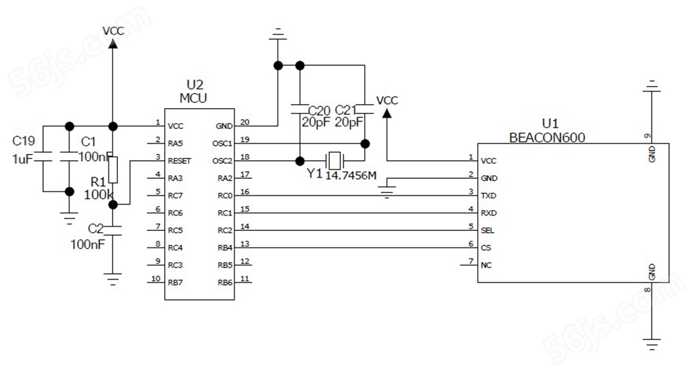 Beacon600 典型应用电路