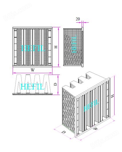 HHS高效盐雾空气过滤器框体结构