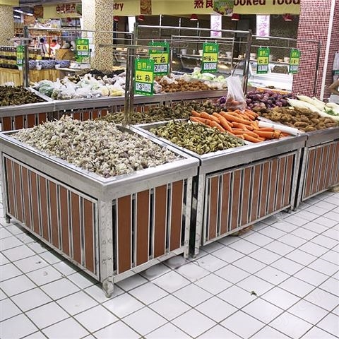 智豪华昌生鲜超市水果货架展示架果蔬架