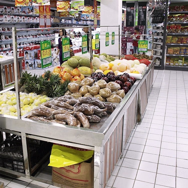 智豪华昌钱大妈蔬菜货架展示架生鲜超市货架